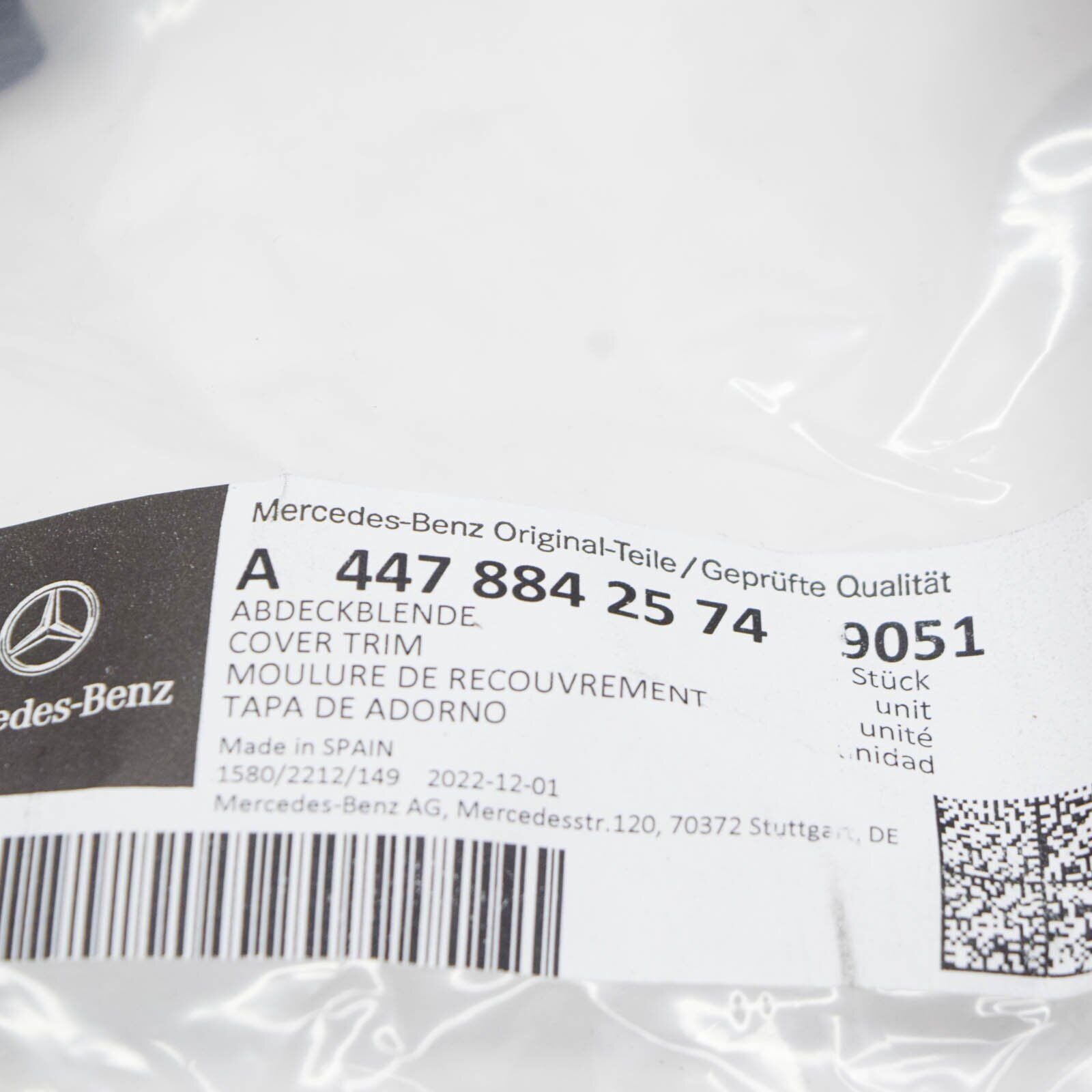 NEW MERCEDES BENZ VITO W447 COWL END RIGHT COVER A44788426749051 ORIGINAL