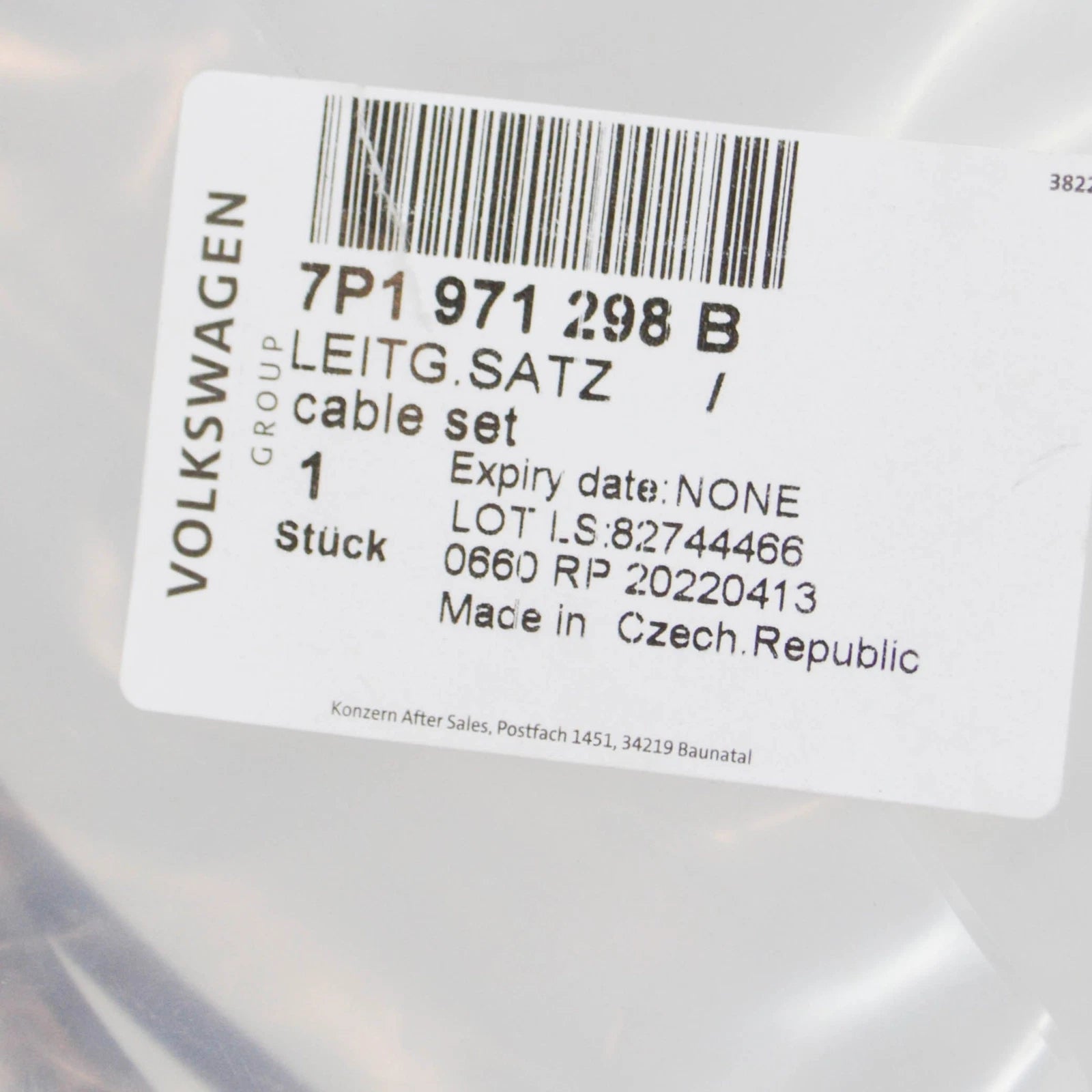 NEW VOLKSWAGEN TOUAREG 7P FRONT CAMERA CABLE SET 7P1971298B