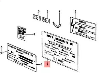 NEW BMW 8 E31 WARNING BATTERY STICKER LABEL 71212122013 2122013 ORIGINAL