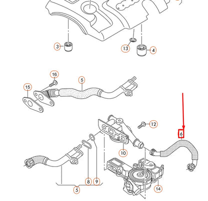 NEW AUDI A3 8P ENGINE VENT HOSE 06H103221J
