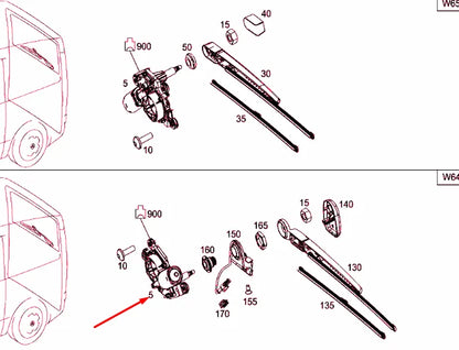 NEW MERCEDES-BENZ VITO W447 TAILGATE WIPER MOTOR A4479061900 ORIGINAL