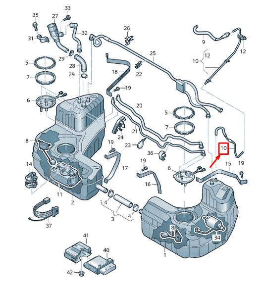 new audi r8 4s fuel line 4s0201215c original