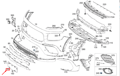 NEW MERCEDES-BENZ GLB X247 FRONT LICENSE PLATE HOLDER A2478803600 ORIGINAL