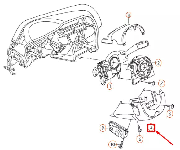 NEW AUDI A4 B8 STEERING COLUMN LOWER COVER TRIM 8K0953512E6PS ORIGINAL