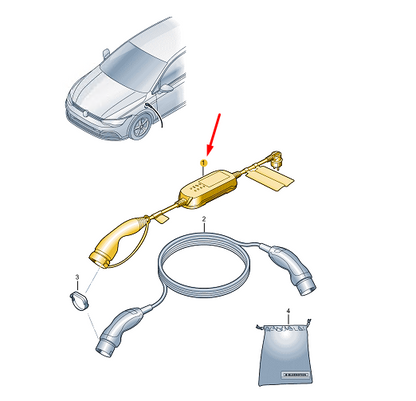 new cupra formentor main socket charging cable 1ea971675ap original