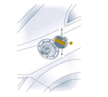 NEW AUDI TT FV FUEL FILLER NECK STICKER 8V5010508L