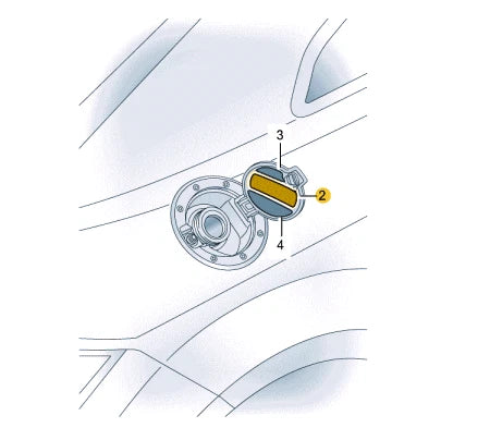 NEW AUDI TT FV FUEL FILLER NECK STICKER 8V5010508L