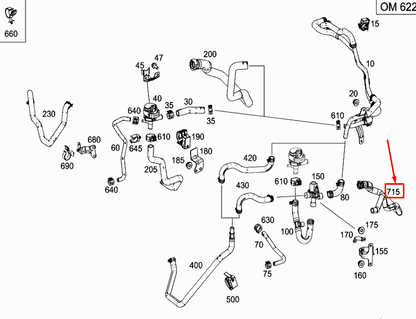 new mercedes-benz vito w447 engine molded hose a4478323000 original