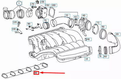 NEW MERCEDES-BENZ S W220 INTAKE MANIFOLD GASKET A1371410680 ORIGINAL