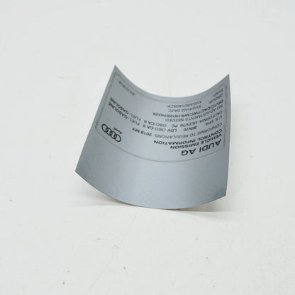NEW AUDI A4 B9 EMMISION DATA PLATE 8W0010504AB ORIGINAL