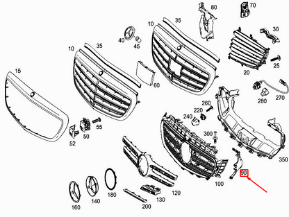 new mercedes-benz e w213 left air duct segment a2138859101 original