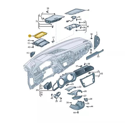 NEW VOLKSWAGEN TIGUAN AD DASH PANEL HEAD UP DISPLAY TRIM 5NA85886181U