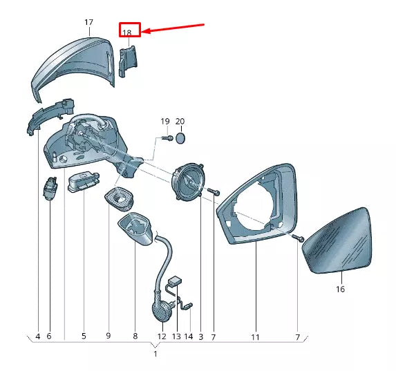 NEW VW TOUAREG CR LEFT LANE CHANGE ASSIST WARNING DISPLAY LHD 760949145