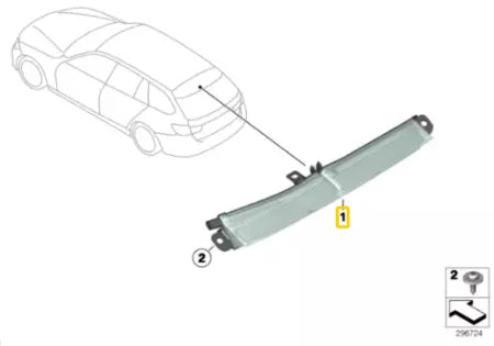 NEW BMW 3 F31 THIRD BRAKE REAR TAIL LIGHT STOP LIGHT 63257260545 ORIGINAL