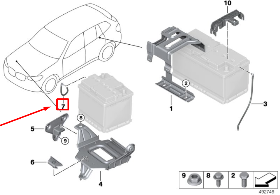 new bmw x3 g01 battery degassing hose 9311085 61219311085 original