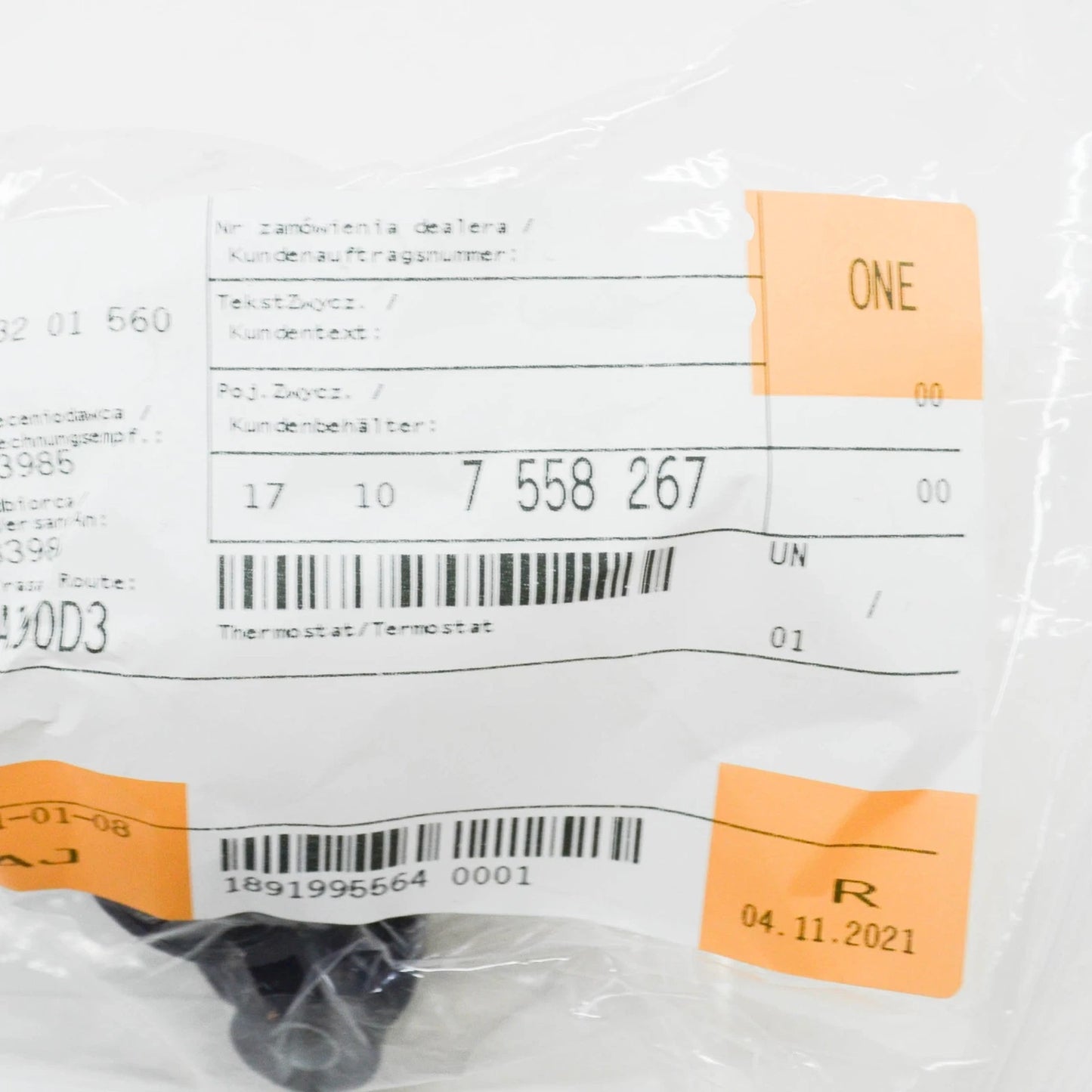 NEW BMW X5 E70 OIL COOLER THERMOSTAT 17107558267 7558267 ORIGINAL