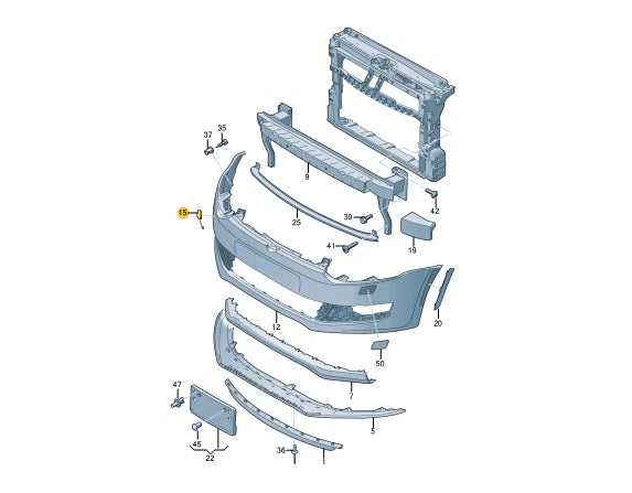 NEW VWOLKSWAGEN POLO 6R 6C FRONT BUMPER TOW HOOK EYE COVER 6R0807241DGRU