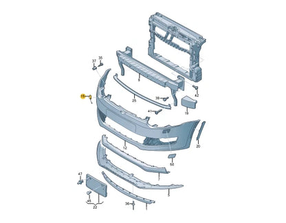 NEW VWOLKSWAGEN POLO 6R 6C FRONT BUMPER TOW HOOK EYE COVER 6R0807241DGRU