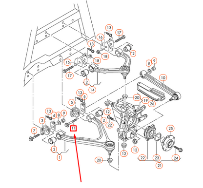 NEW AUDI R8 42 REAR AXLE ECCENTRIC BOLT WHT003176 2010 11356639 ORIGINAL