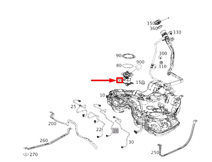 new mercedes-benz s w222 fuel tank delivery module a2224700194 original