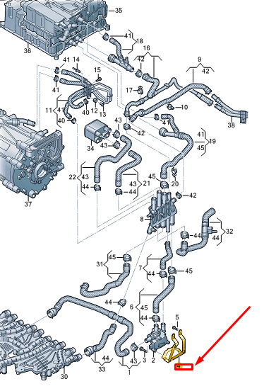new audi e-tron gt heater control valve solenoid bracket 9j1963213a original