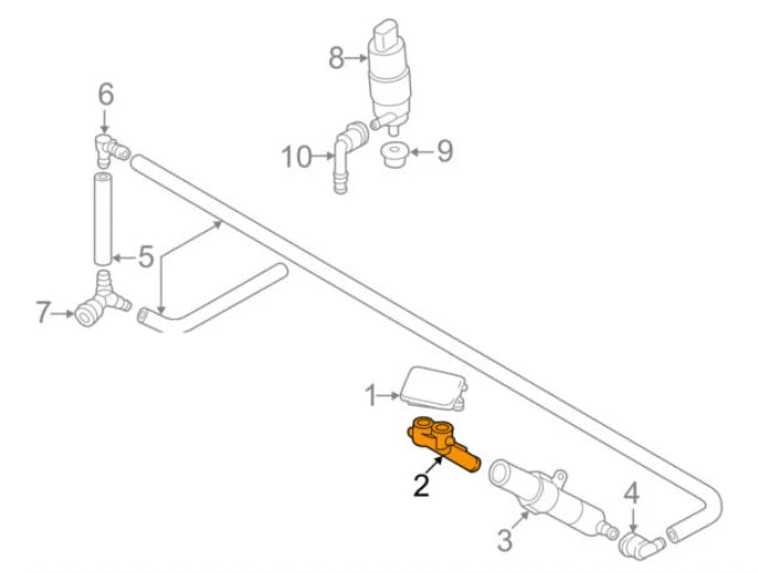 NEW VOLKSWAGEN GOLF MK6 RIGHT HEADLIGHT WASHER SPRAY JET 5K0955104A