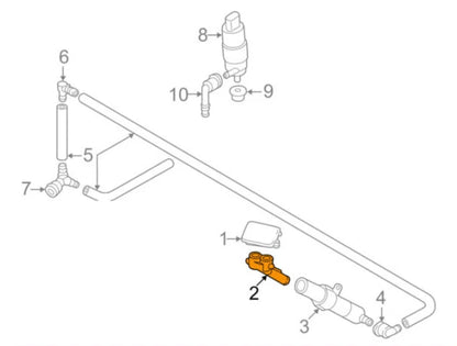 NEW VOLKSWAGEN GOLF MK6 RIGHT HEADLIGHT WASHER SPRAY JET 5K0955104A