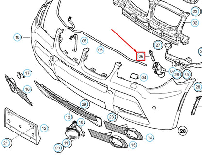 NEW BMW X3 E83 HEAD LIGHT LAMP WASHER JET NOZZLE LEFT 61673414961 ORIGINAL
