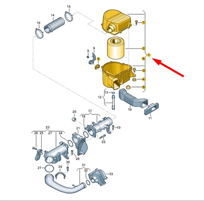 NEW AUDI A1 MK1 AIR FILTER BOX 6R0129607D ORIGINAL