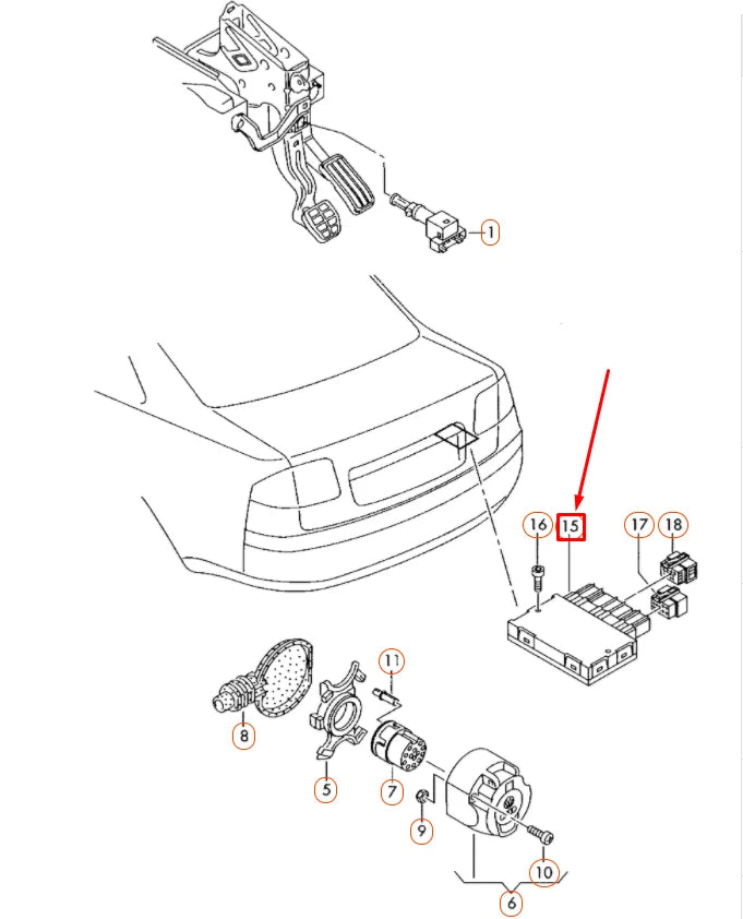 NEW AUDI A8 D3 TRAILER DETECTION DISPLAY CONTROL UNIT 4E0907383J ORIGINAL