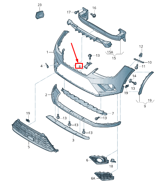 new seat arona kj front bumper support bracket 6f9853692 original