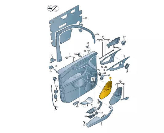 NEW AUDI Q8 RSQ8 FRONT LEFT DOOR LOUDSPEAKER COVER TRIM 4M8868151A4PK ORIGINAL