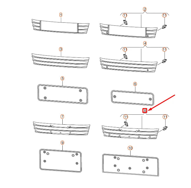 NEW AUDI A7 SPORTBACK 4G8 FRONT LICENSE PLATE HOLDER 4G8807287LCKA ORIGINAL