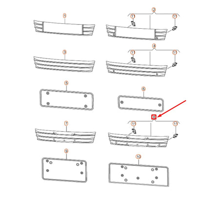 NEW AUDI A7 SPORTBACK 4G8 FRONT LICENSE PLATE HOLDER 4G8807287LCKA ORIGINAL