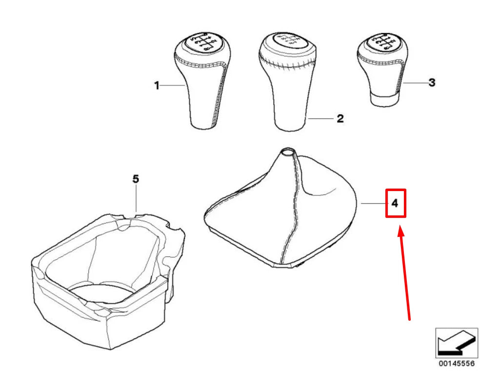 NEW BMW 5 E60 GEAR LEVER LEATHER GAITER 25117565871 7565871 ORIGINAL