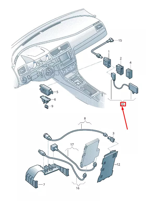 NEW VW GOLF VII 5G MK7 DIGITAL MEDIA ADAPTER CABLE 5N0035554H ORIGINAL