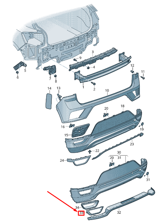 NEW VW T-ROC A1 REAR RIGHT BUMPER TRIM 2GA807834B2ZZ 2GA807834B 2ZZ ORIGINAL