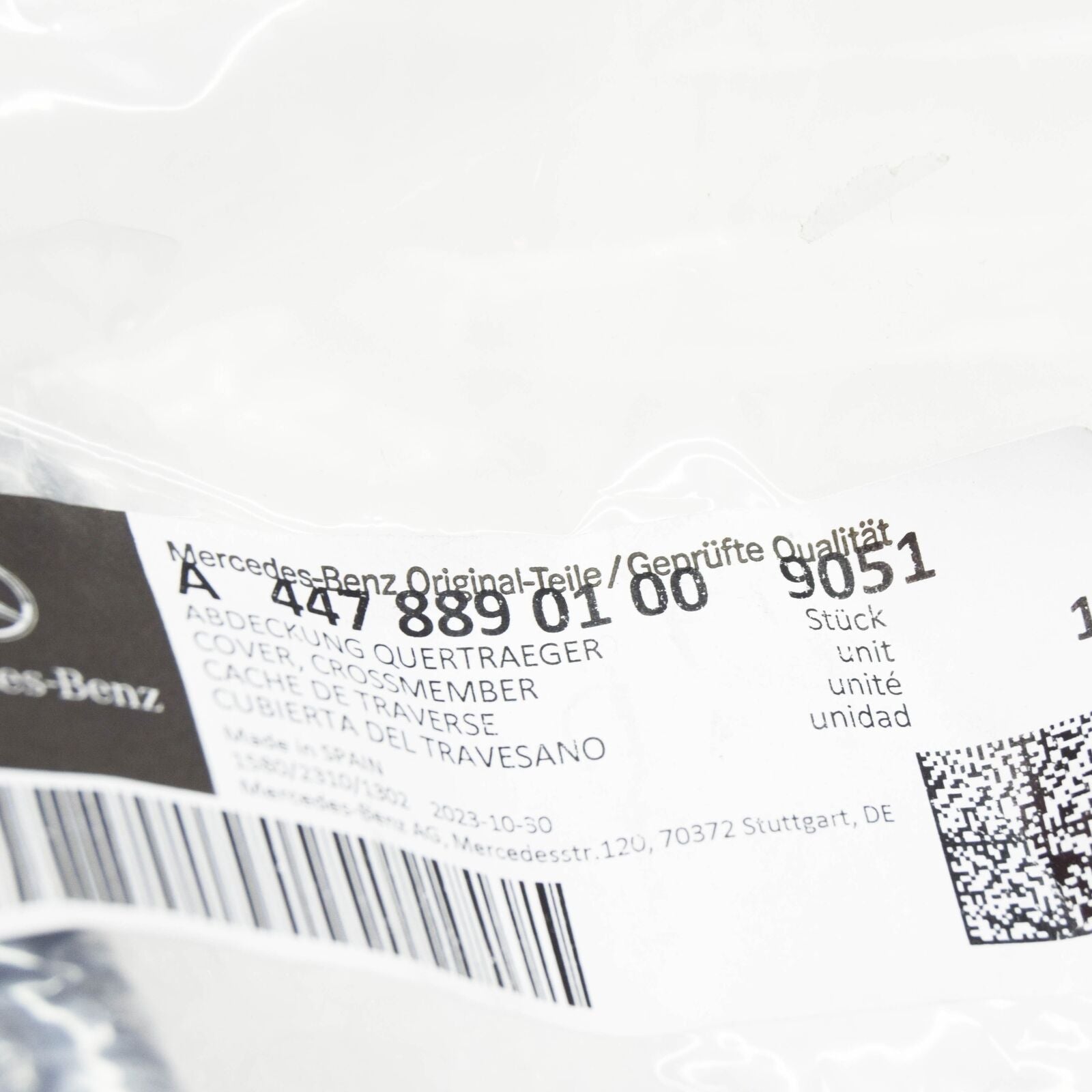 NEW MB VITO W447 REAR CROSS MEMBER RIGHT COVER A44788901009051 ORIGINAL