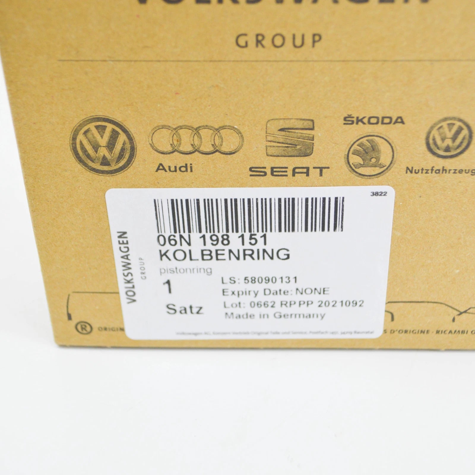 NEW VOLKSWAGEN ARTEON 3H7 PISTON RINGS SET 06N198151 ORIGINAL