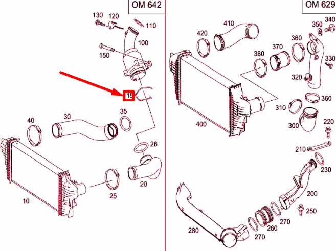new mercedes-benz ml w164 muffler detent spring a0079934201 original