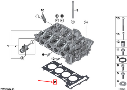 new bmw 3 g20 engine cylinder head gasket 11127934597 original