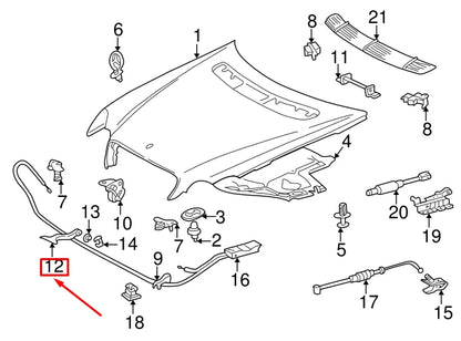NEW MERCEDES-BENZ C-CLASS W203 HOOD RELEASE PULL HANDLE A2038870427