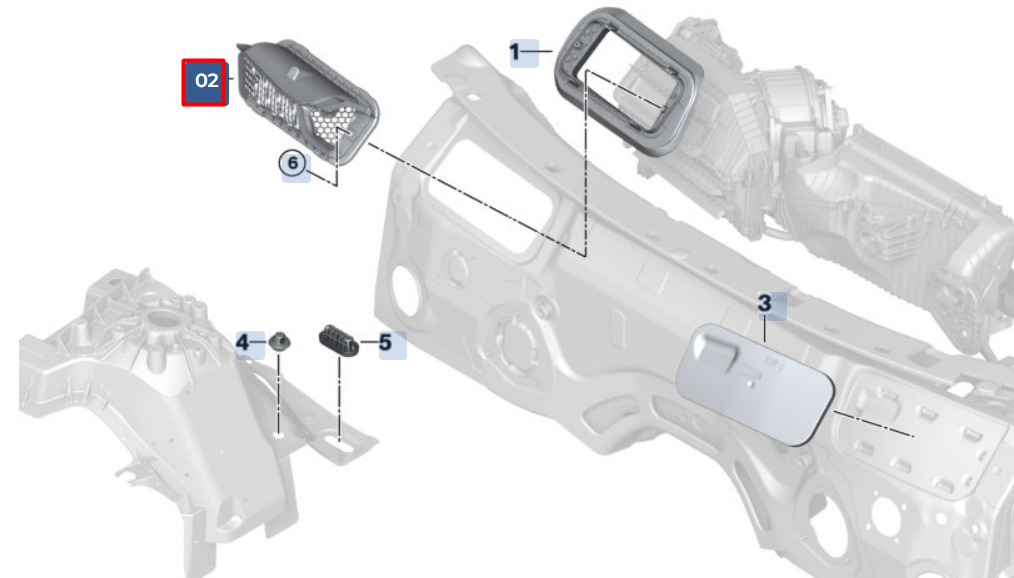 new bmw x4 g02 cabin air diffusor 64319364882 original