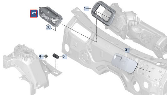 new bmw x4 g02 cabin air diffusor 64319364882 original