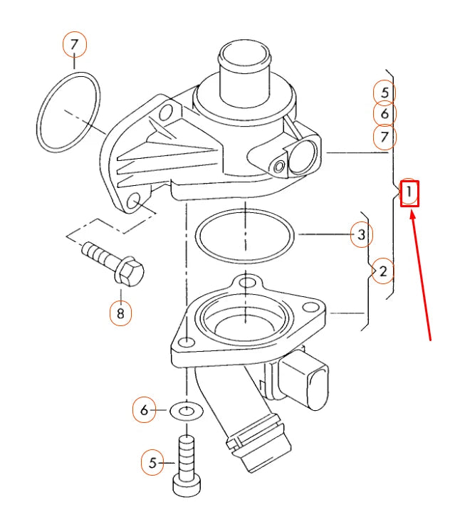 NEW AUDI A4 B7 COOLANT REGULATOR 06B121111L ORIGINAL