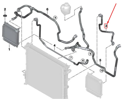 NEW BMW X3 M F97 RADIATOR HOSE 17128053462 8053462 ORIGINAL