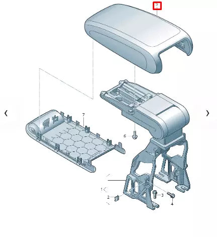 NEW AUDI Q3 F3 SPORTBACK FRONT MIDDLE ARMREST 83A864207FH4 ORIGINAL