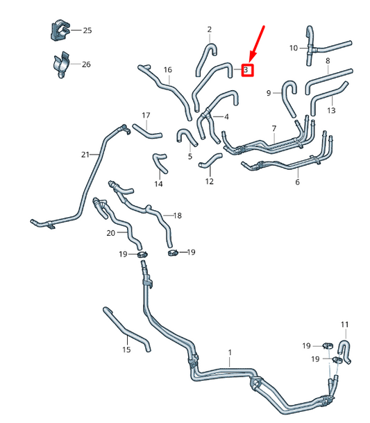 NEW VOLKSWAGEN CRAFTER 2F MK1 COOLANT FEED PIPE 2E0819895E ORIGINAL