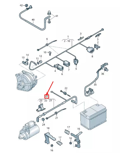 NEW VOLKSWAGEN T-ROC A11 POSITIVE BATTERY CABLE 5Q0971228