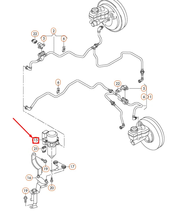 NEW AUDI A1 8X BRAKE ELECTRIC VACUUM PUMP 1K0612181F ORIGINAL
